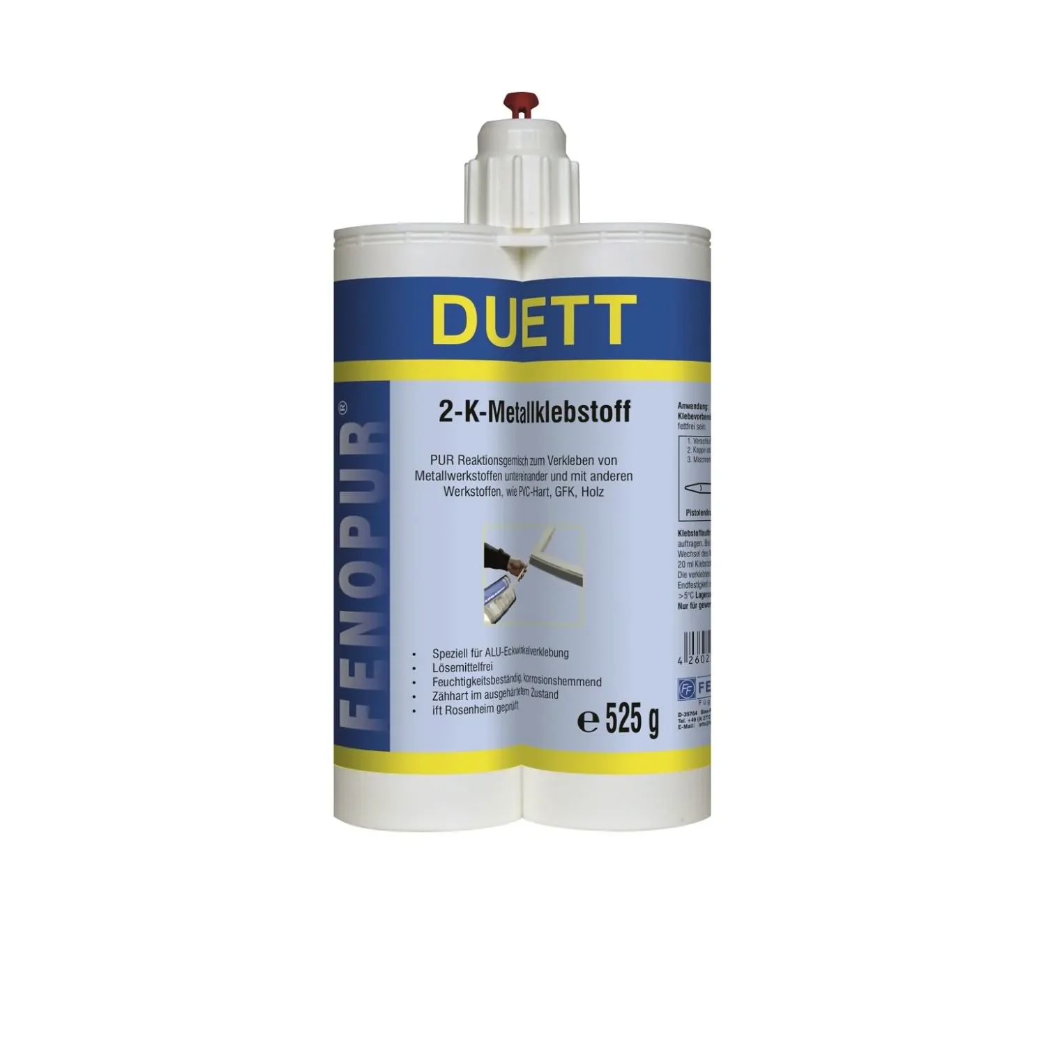 Gliú PU, Gliú dhá-chomhpháirteach, 525 g liath