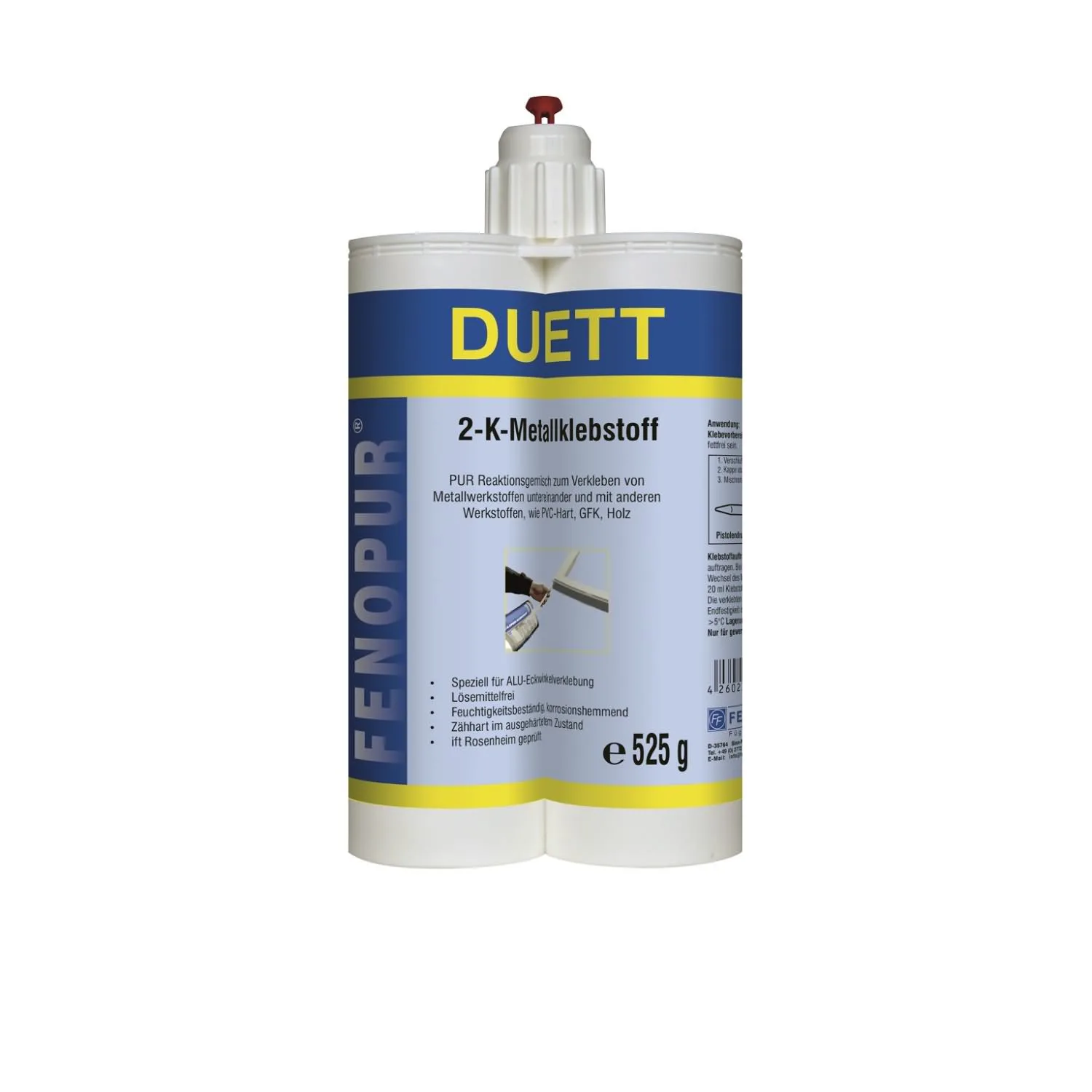 Gliú PU, Gliú dhá-chomhpháirteach, 525 g liath