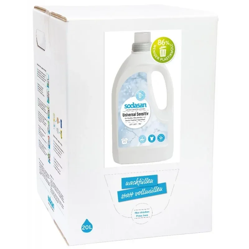 Glanadh Uilíoch Íogair 20 Liter, Glanadh Éadaí Íogair, Glanadh Orgánach
