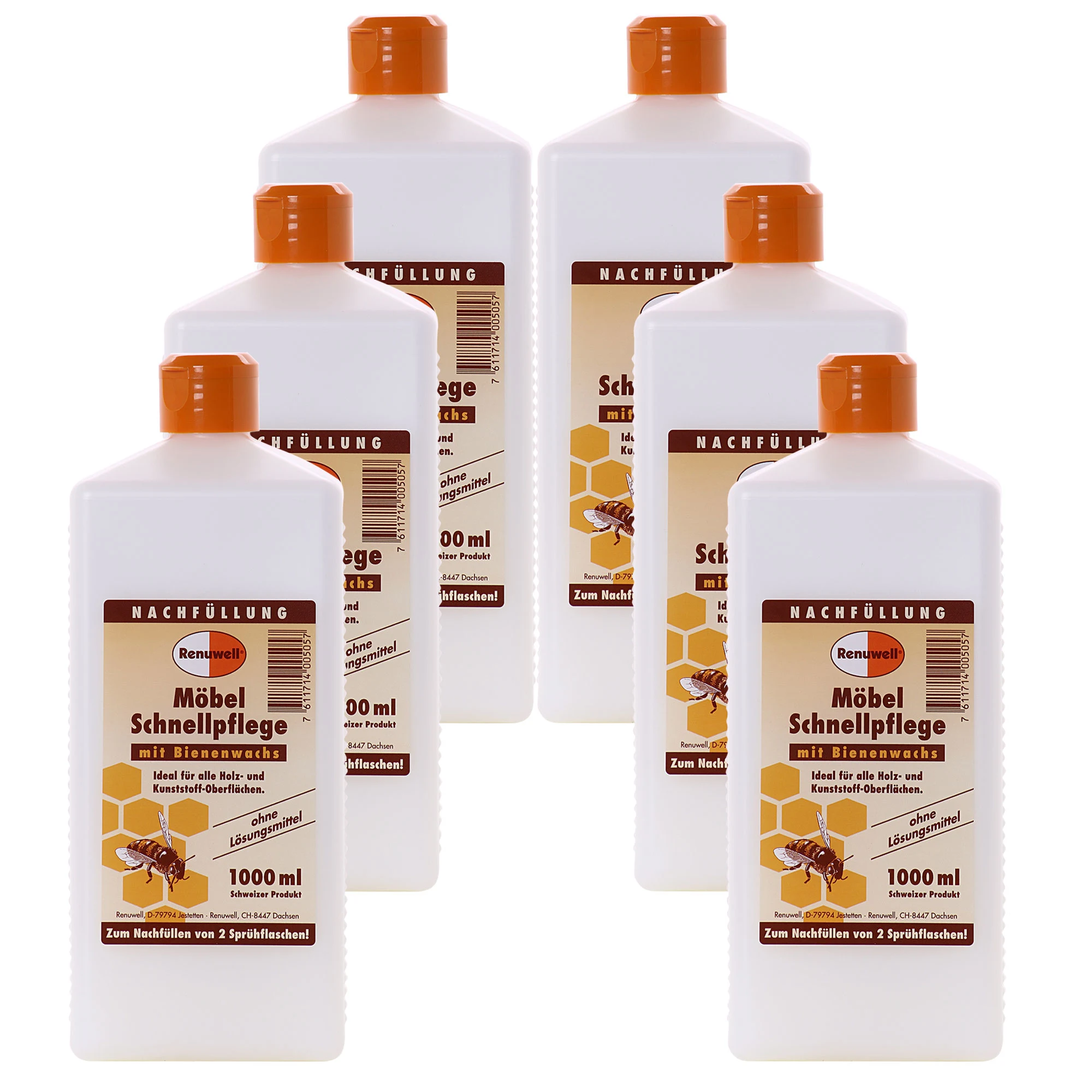 Cúram tapa troscáin RENUWELL, 1 Liter x 6 Flaschen, Glanadh troscáin