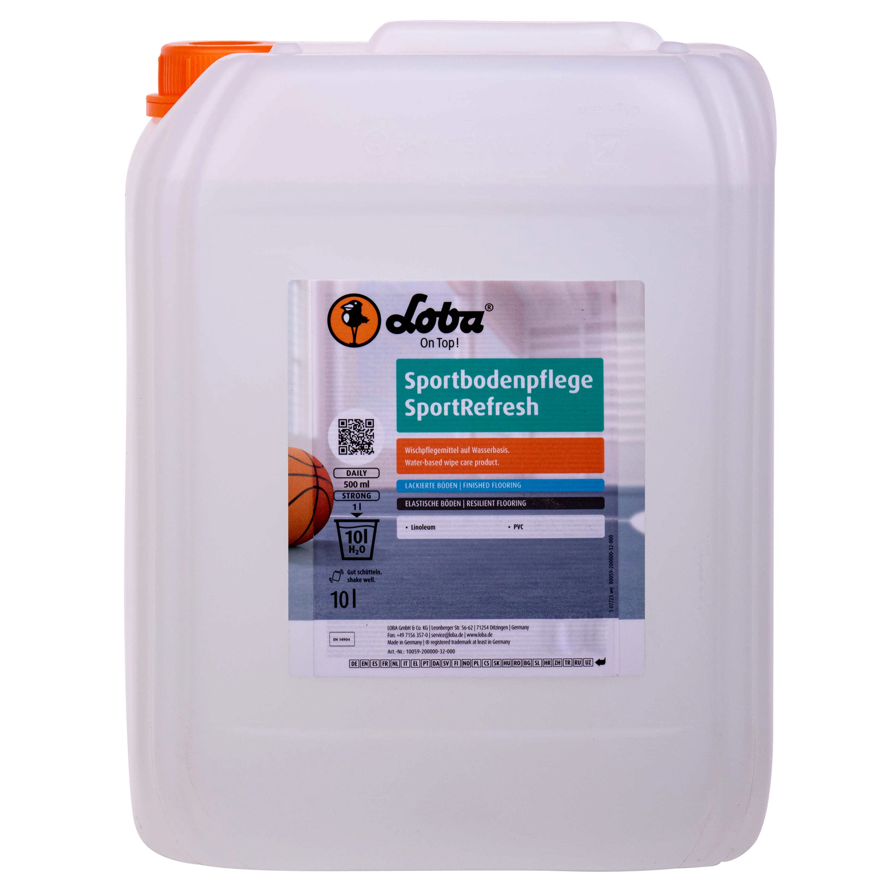 Cúram urláir spóirt, Glanadh, Cothabháil urláir spóirt, 10 Liter