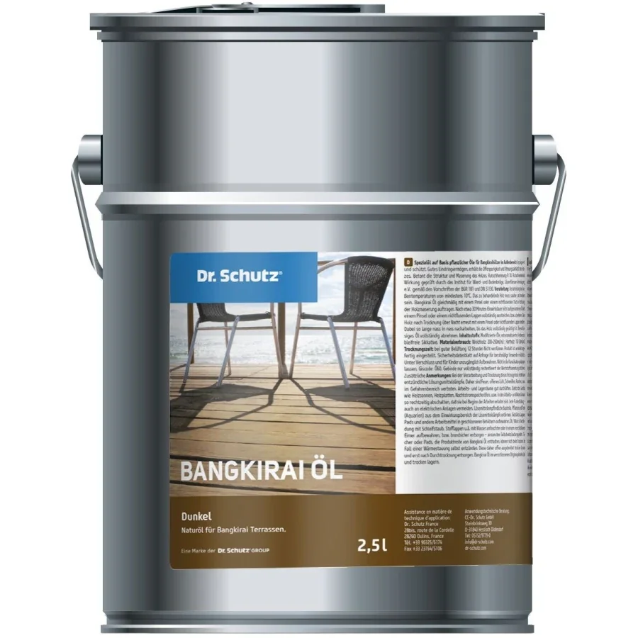 Ola Bangkirai 2.5 lítear, Ola adhmaid, Cosaint adhmaid, Cúram adhmaid