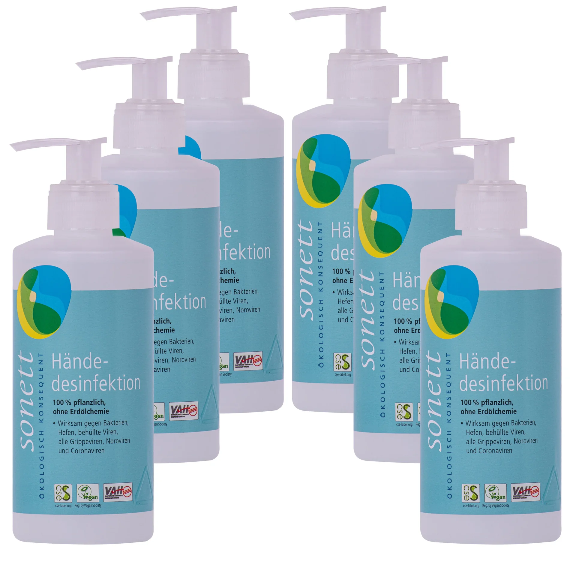 Díghalrú láimhe, Díghalrán láimhe, Sláinteachas láimhe, 6 x 300ml Spender