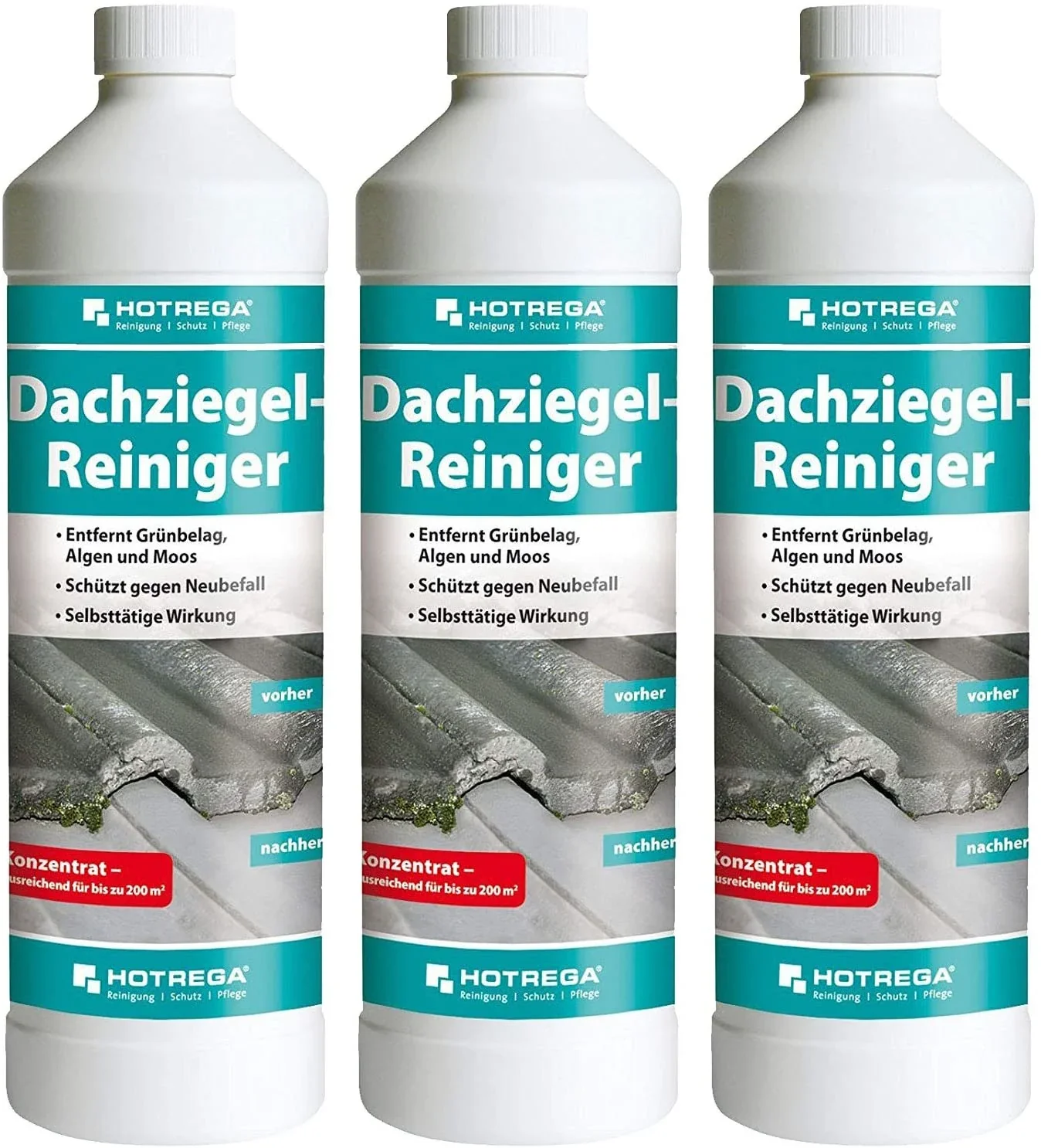Glanadh díon, Tiúchan glantach díon, 3 x 1 Liter