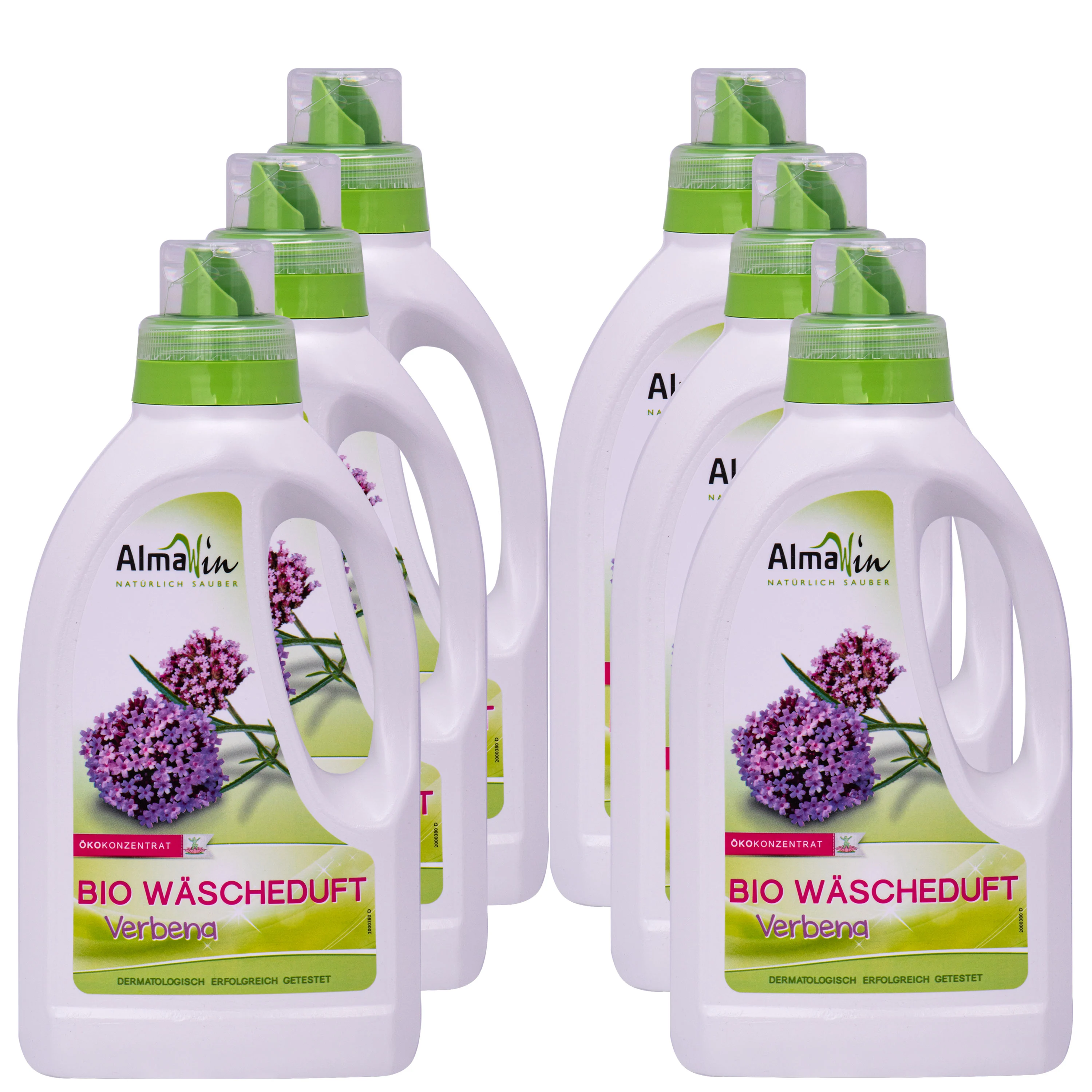 Cumhrán níocháin verbena, 6 x 750 ml, boladh níocháin, cumhrán le haghaidh éadaí