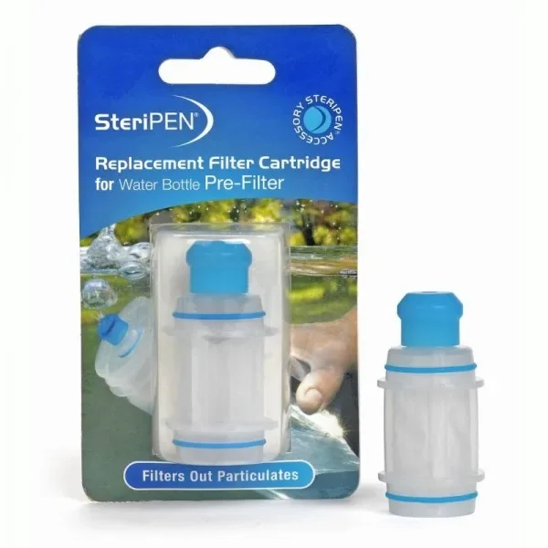 Steripen athsholáthair, scagaire uisce iniompartha, scagaire uisce 40 micron