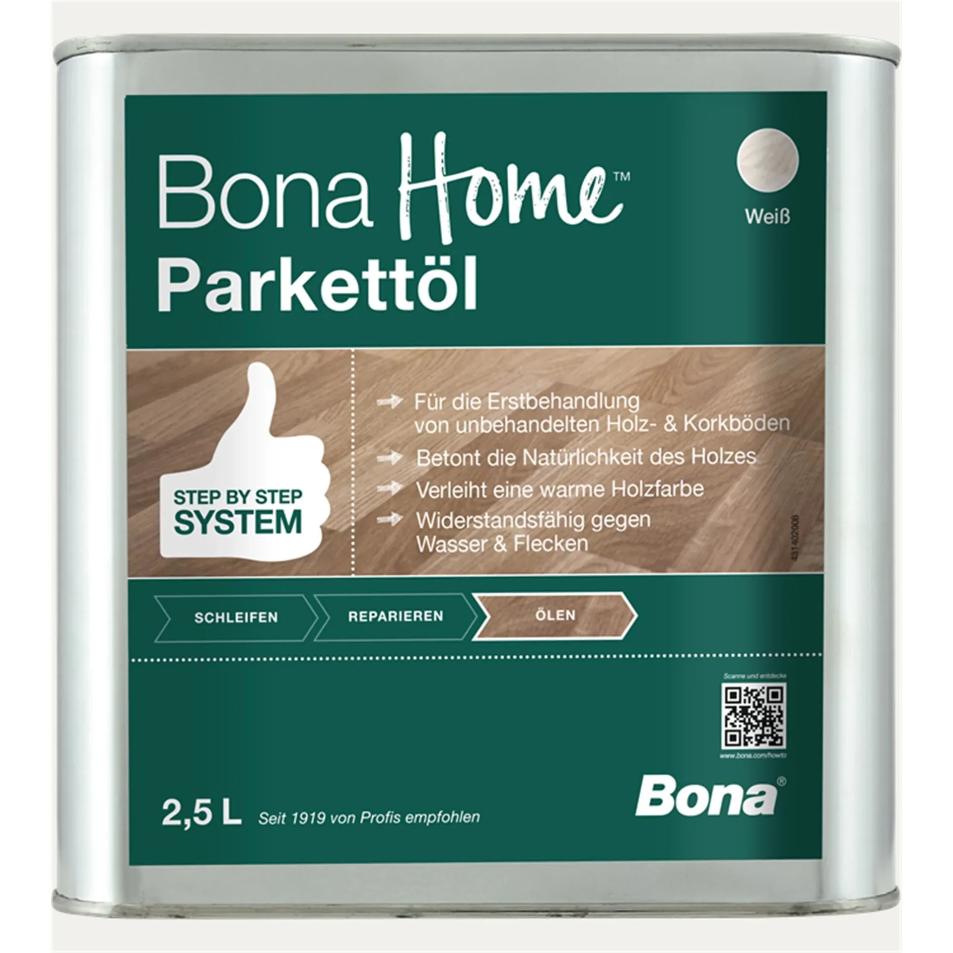 Ola páircéad BONA 2.5 lítear, Ola adhmaid neodrach, BONA Home, Ola páircéad