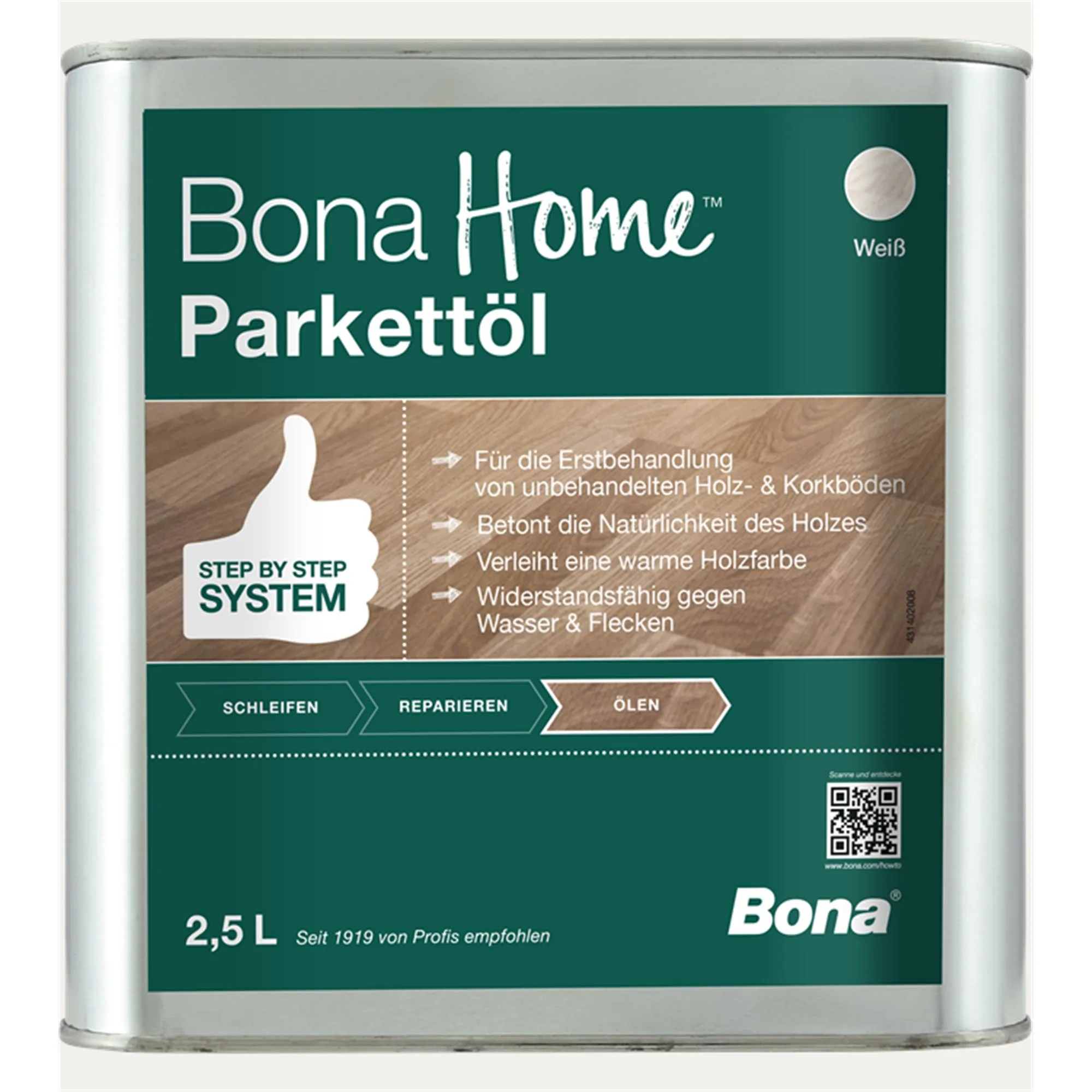 Ola páircéad BONA 2.5 lítear, Ola adhmaid neodrach, BONA Home, Ola páircéad