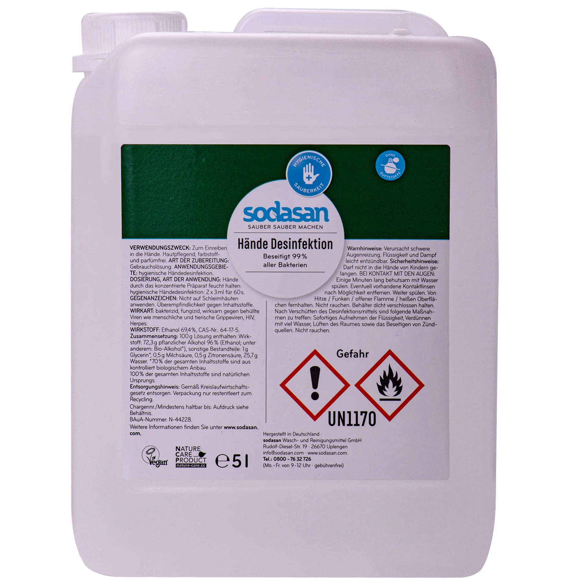 Díghalrú láimhe 5 lítear, Glanadh láimhe, Sláinteachas láimhe, Díghalrán láimhe