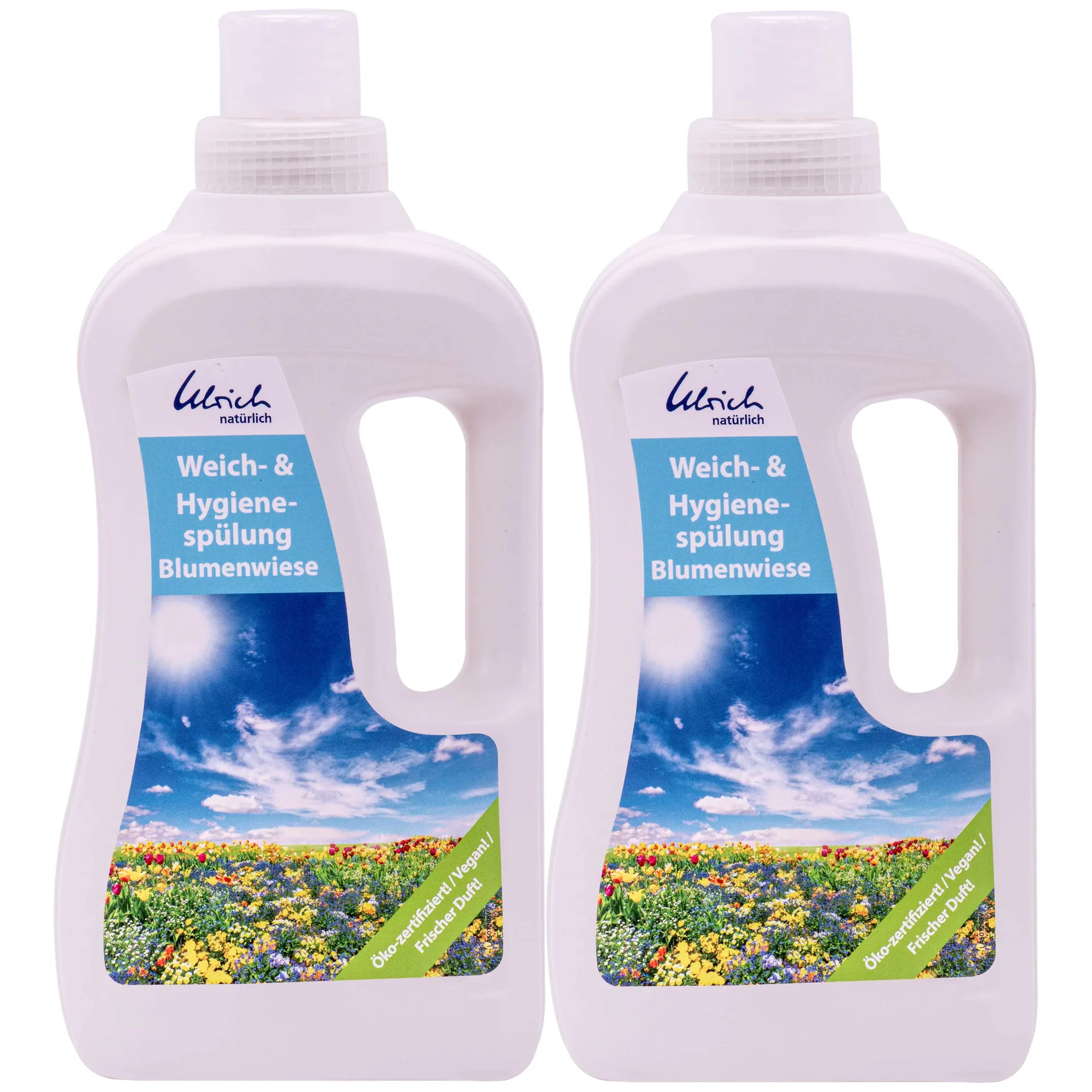 Bláthfhleasc softener, uisce bog le haghaidh níocháin, 2 x 1 Liter Blumenwiese