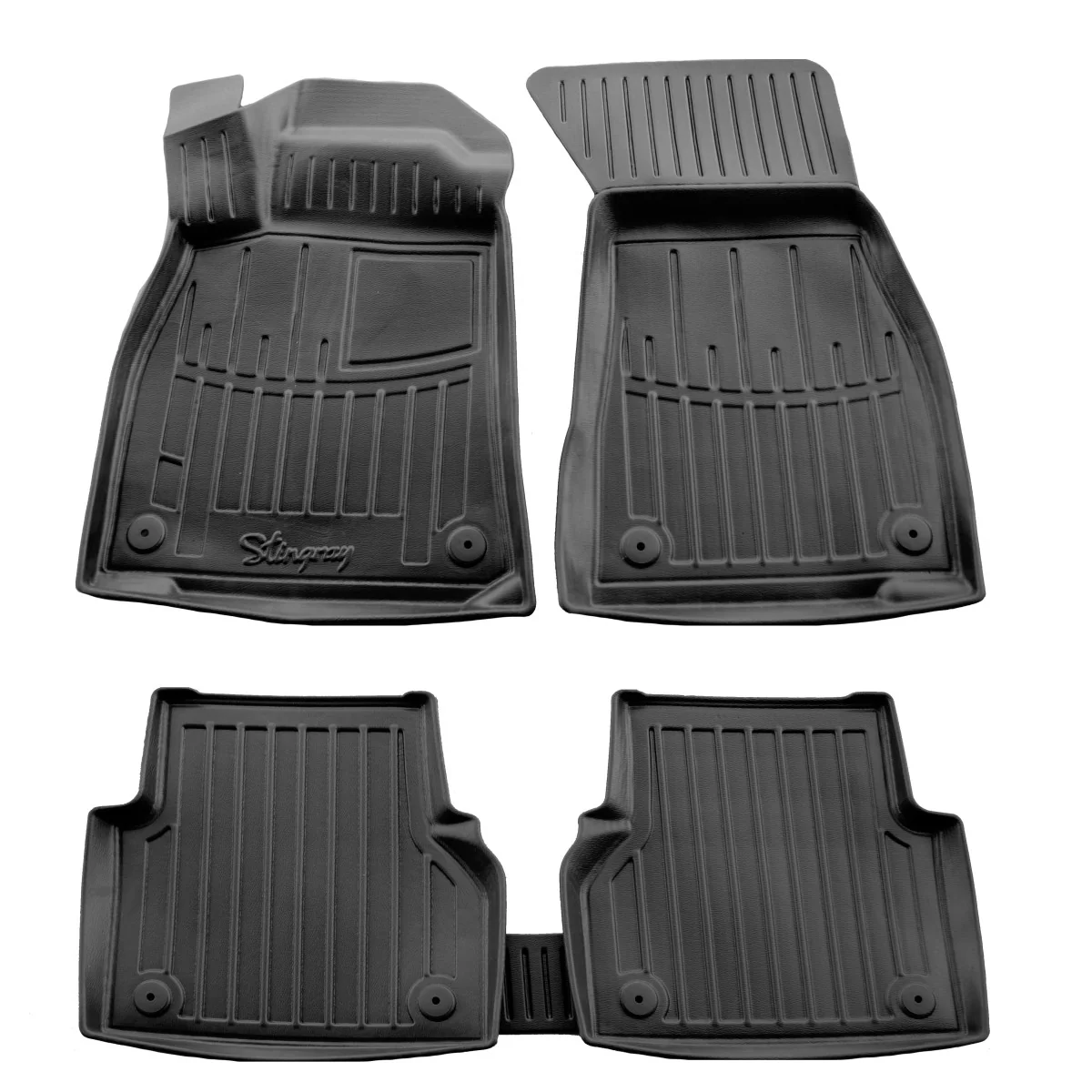 Mataí urláir Audi A6 C8, Mataí rubair 3D, Mataí urláir carr, Mataí gluaisteán