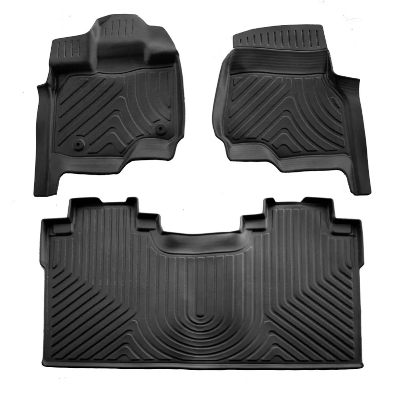 Mataí urláir rubair Ford F-150 Crew Cab (2014-2021), Mataí cos saincheaptha, Mataí urláir 3D