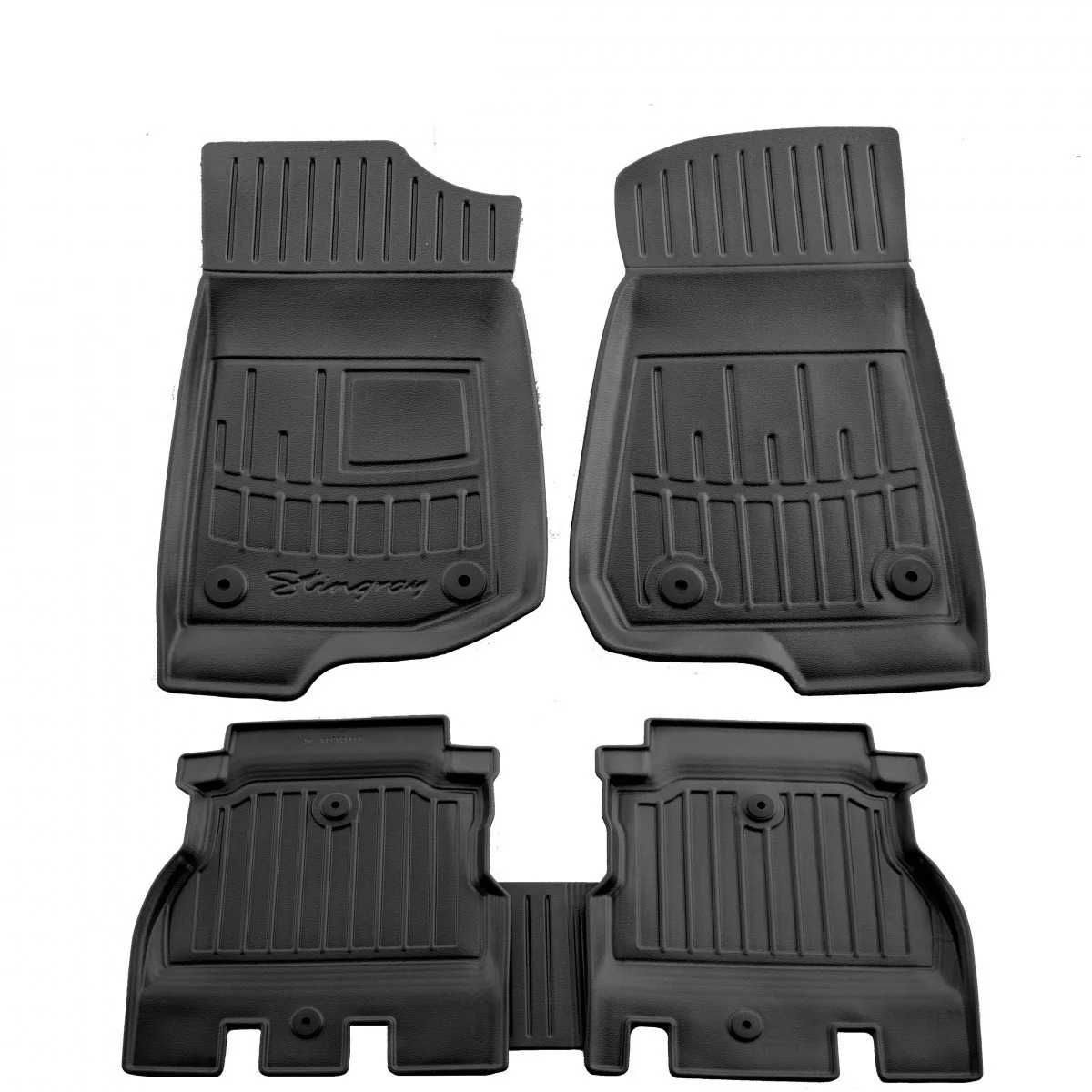 Mataí urláir rubair carr, Mataí urláir 3D carr, do Jeep Wrangler JL (5 Türen) (2018-...), saincheaptha, neamh-duillín