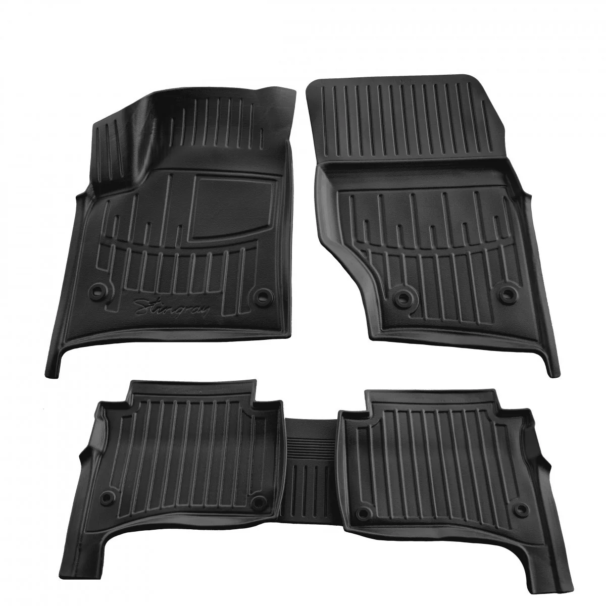 Mataí urláir auto, rubair 3D, VW Touareg I (7L) 2002-2010, saincheaptha, uiscedhíonacha