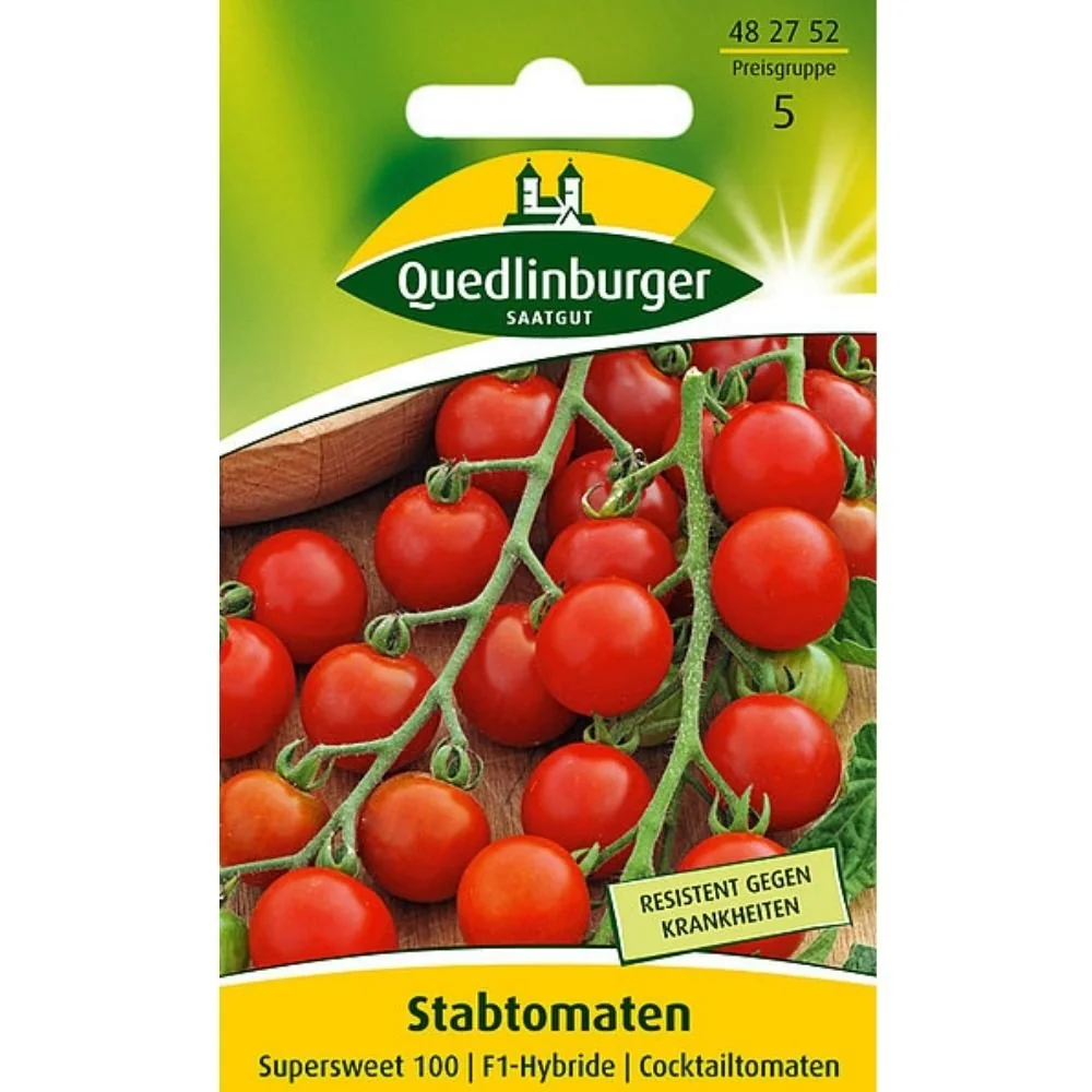 "Síolta Trátaí a Cheannach: Stabtomate Supersweet 100 F1, Trátaí Silíní Frithsheasmhacha image"