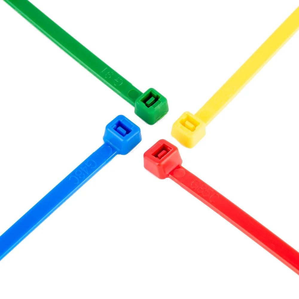 "Sraith Ceangail Cábla, 100 Píosa, 200x4,8mm, Ceangail Zip Daite, PA6.6 image"