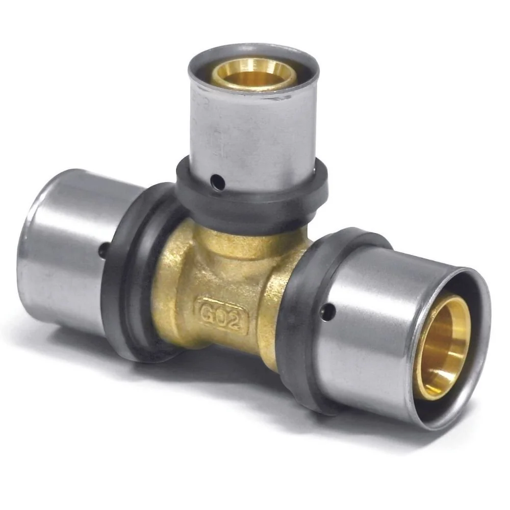 "Press Fitting T-Piece, Reduced - Secure Pipe Connections image"