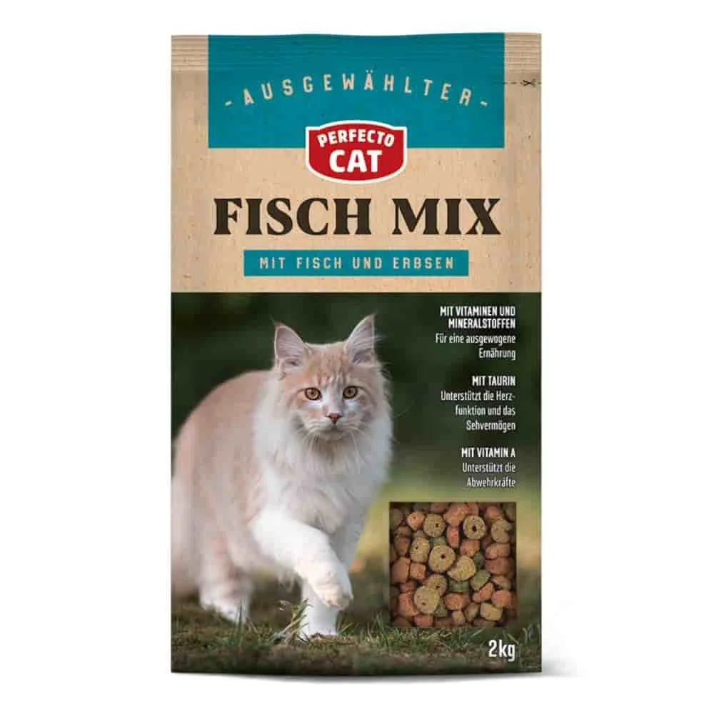 "Bia Cat Éisc, Bia Tirim Cat, Perfecto Cat Classic Fisch-Mix 2kg, Bia Cat Saor image"