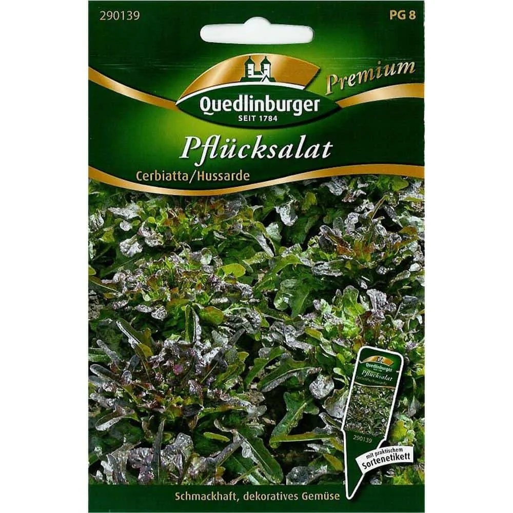 "Pflücksalat Hussarde - Síolta Leitís Duilleogach don Ghairdín image"