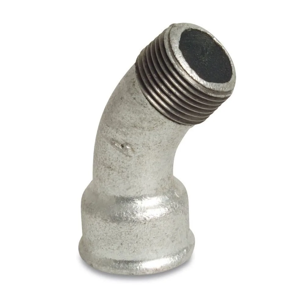 "Uillinn Iarann Teilgthe 45°, 2" IG x 2" AG, Galbhánaithe image"