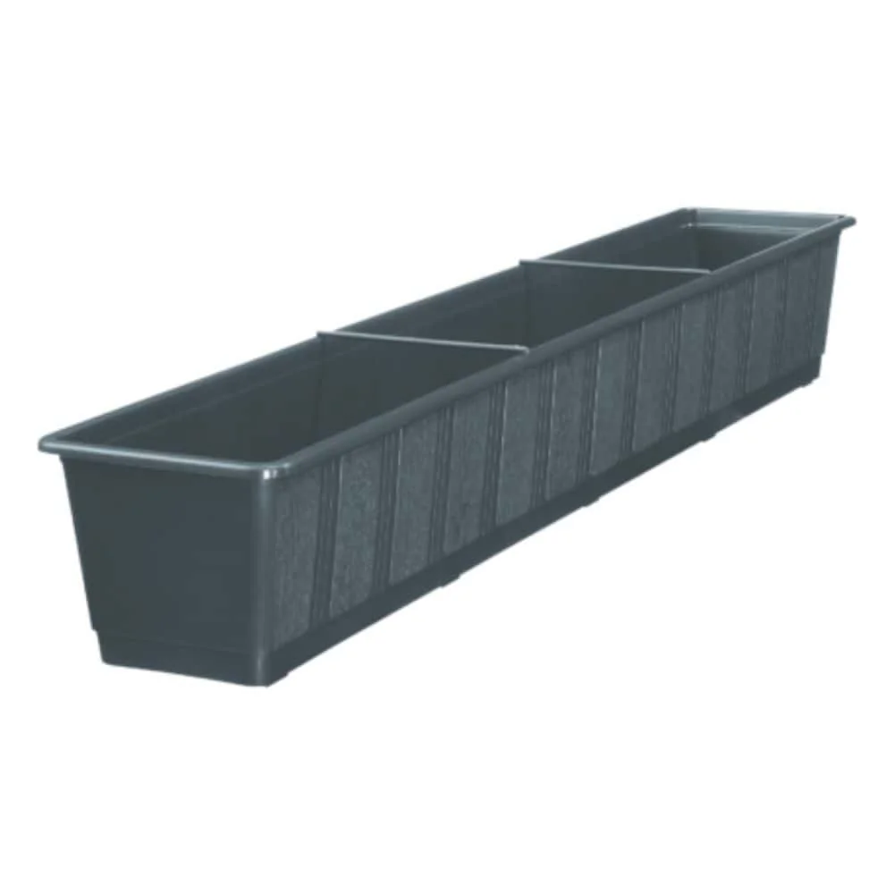 "Bosca Bláthanna 100cm Anthracite, Plandálaí Balcóin Gairdín image"