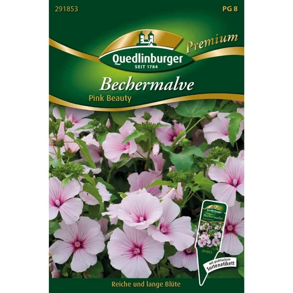 "Síolta Malva 'Pink Beauty' - Bláthanna Samhraidh do Ghairdín image"