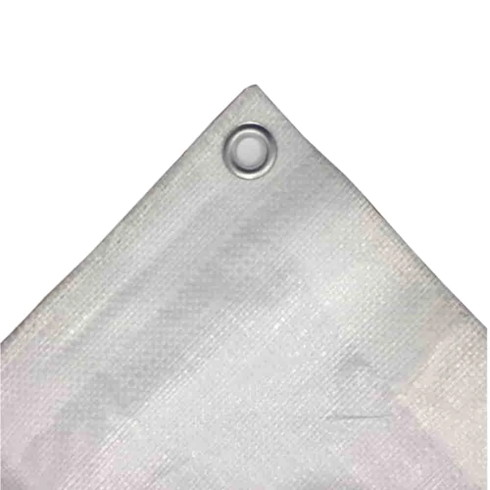 "Tarpaulin 8x10m (80m²), 180g/m², Uiscedhíonach agus UV-cobhsaithe, clúdach bán image"