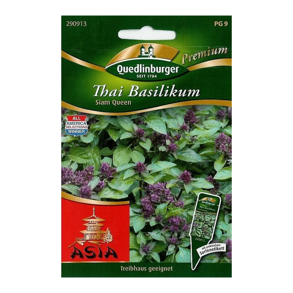 "Basil Thai Siam Queen, Luibh Bhalcóin & Cistine image"