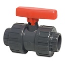Comhla Liathróid PVC 50mm PN16 le haghaidh Píopaí agus Feistiú PVC-U
