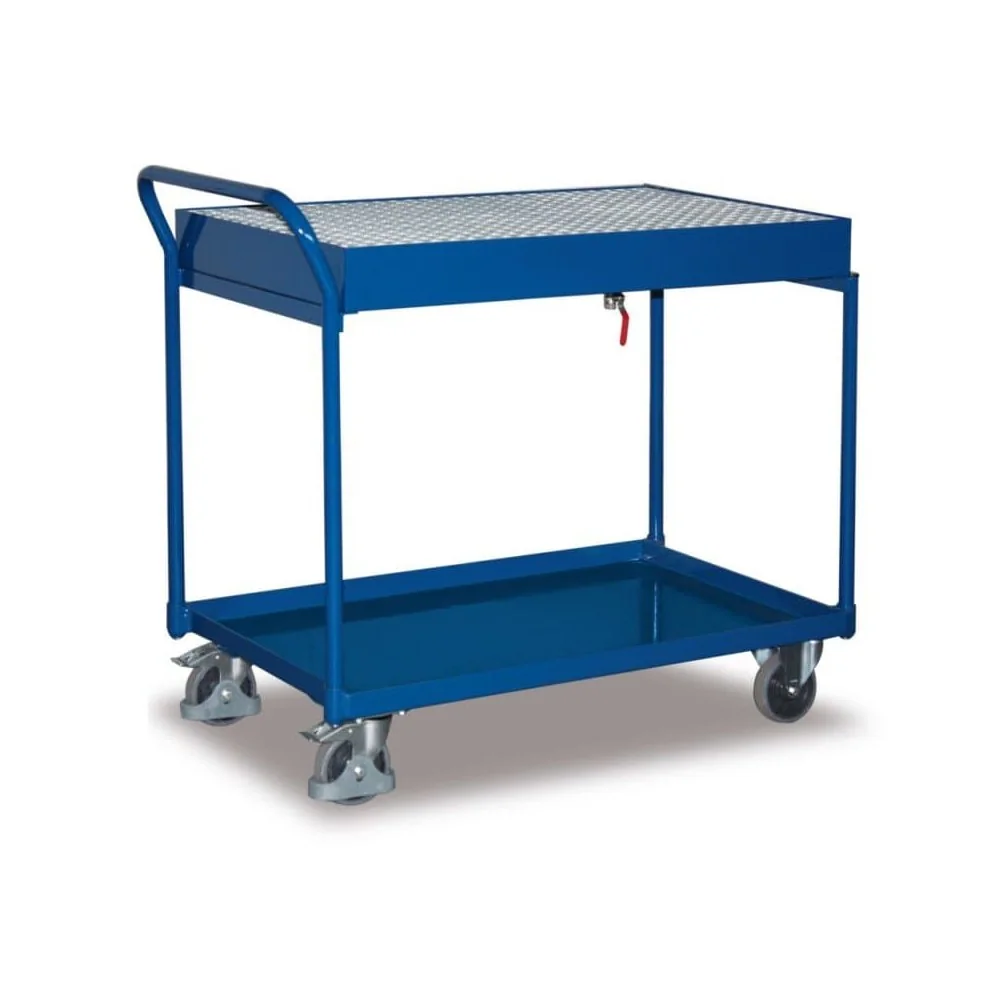 "Carr Tábla 2 Shraith, le Tráidire Drip 60 L, Gitterrost Galbhánaithe, EasySTOP image"