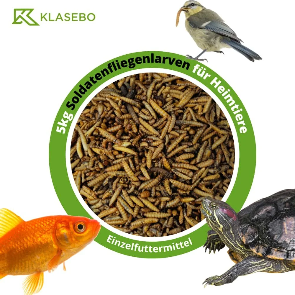 "Larvaí Saighdiúr Dubh Triomaithe 5kg, Larvaí Hermetia Illucens, Bia Éan Fiáin, Bia Ainmhithe Terrarium image"
