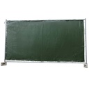 Scáthlán fál tógála glas, 160g/m², 1.76x3.41m, Scáileán príobháideachta