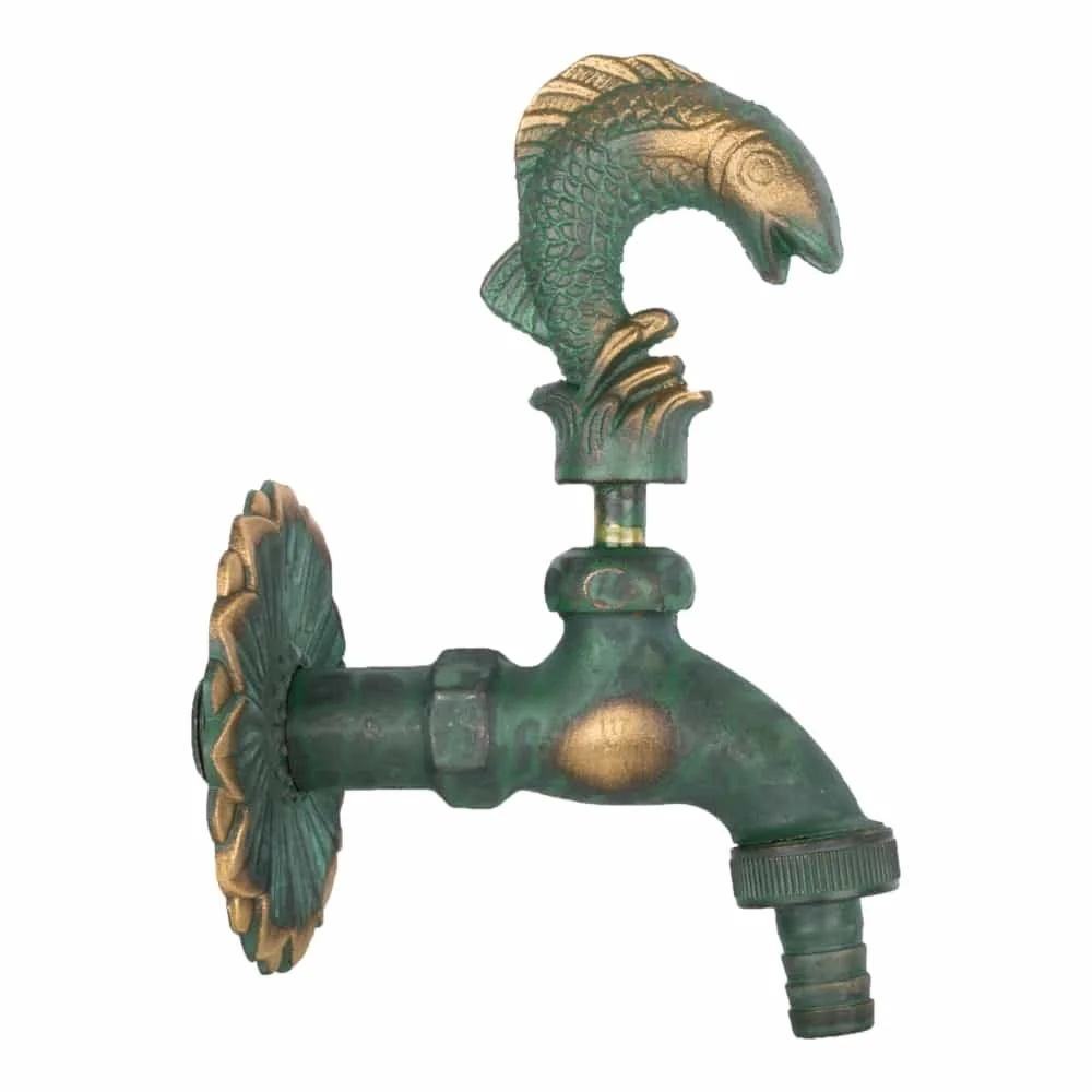 "Comhla Gairdín Éisc Nostalgach, Prás Patinated ½ Orlach image"