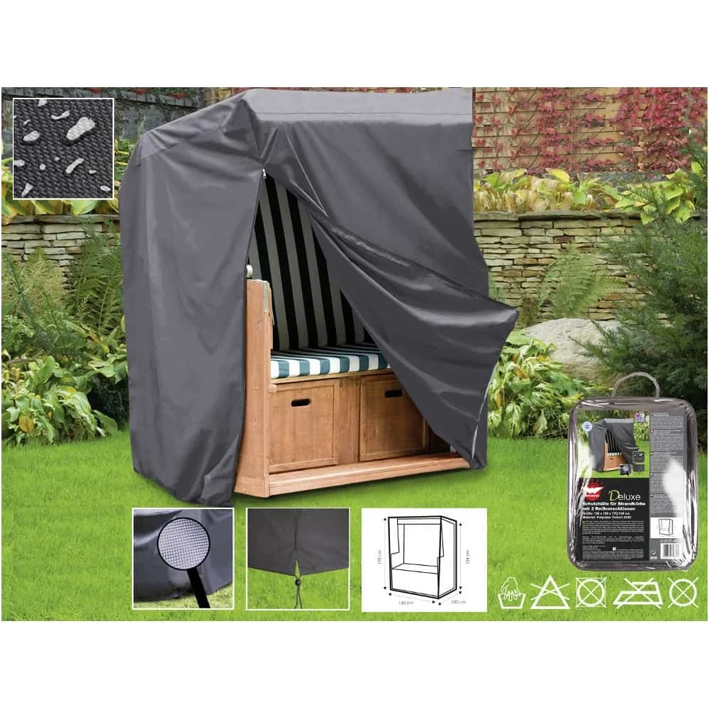 "Clúdach Cosanta Cathaoir Trá Aimsirdhíonach 130x105x170/135 cm image"