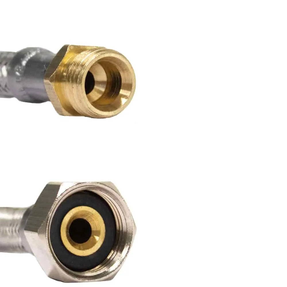 "Píobán Armúrtha Cruach Dhosmálta, 3/8" AG x 1/2" ÜM, 800 mm, DVGW image"