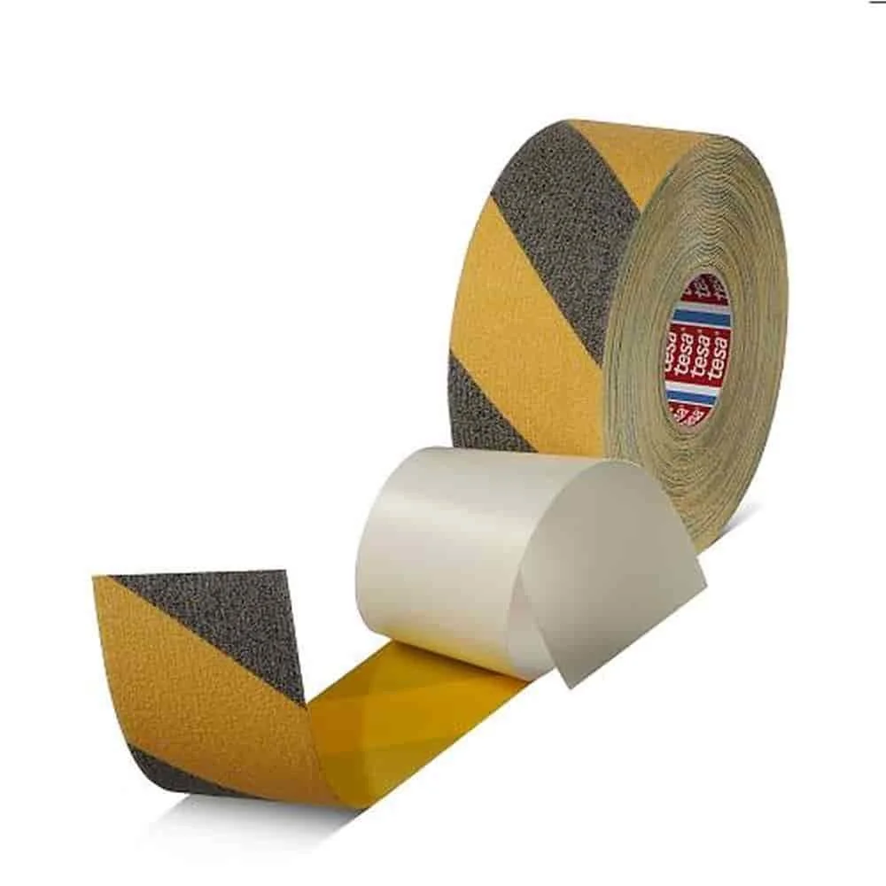 "Téip Frith-Duillín PVC Dubh agus Buí, 50mm x 15m image"
