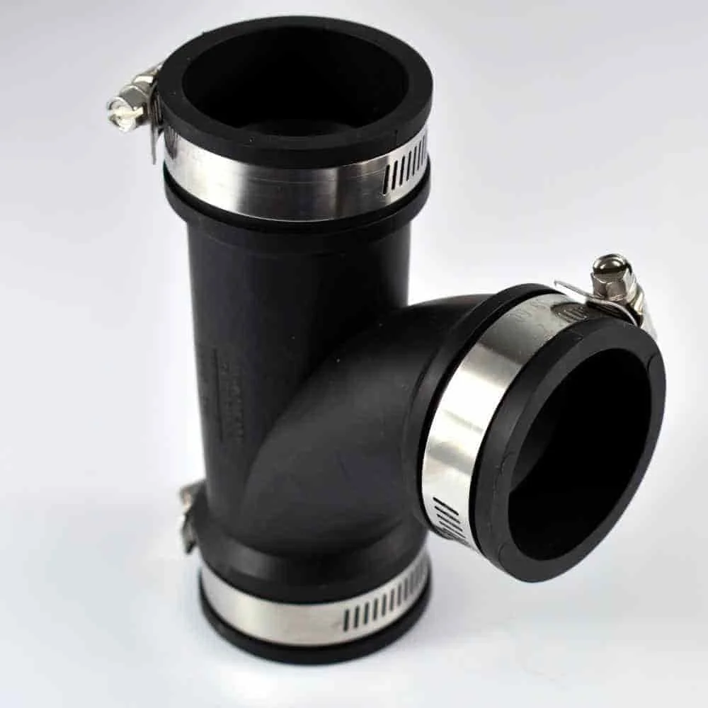 "T- phíobáin PVC solúbtha 90mm, Feistis Píopaí image"