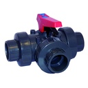 Comhla liathróid PVC-U 3-Bealach 50mm PN10