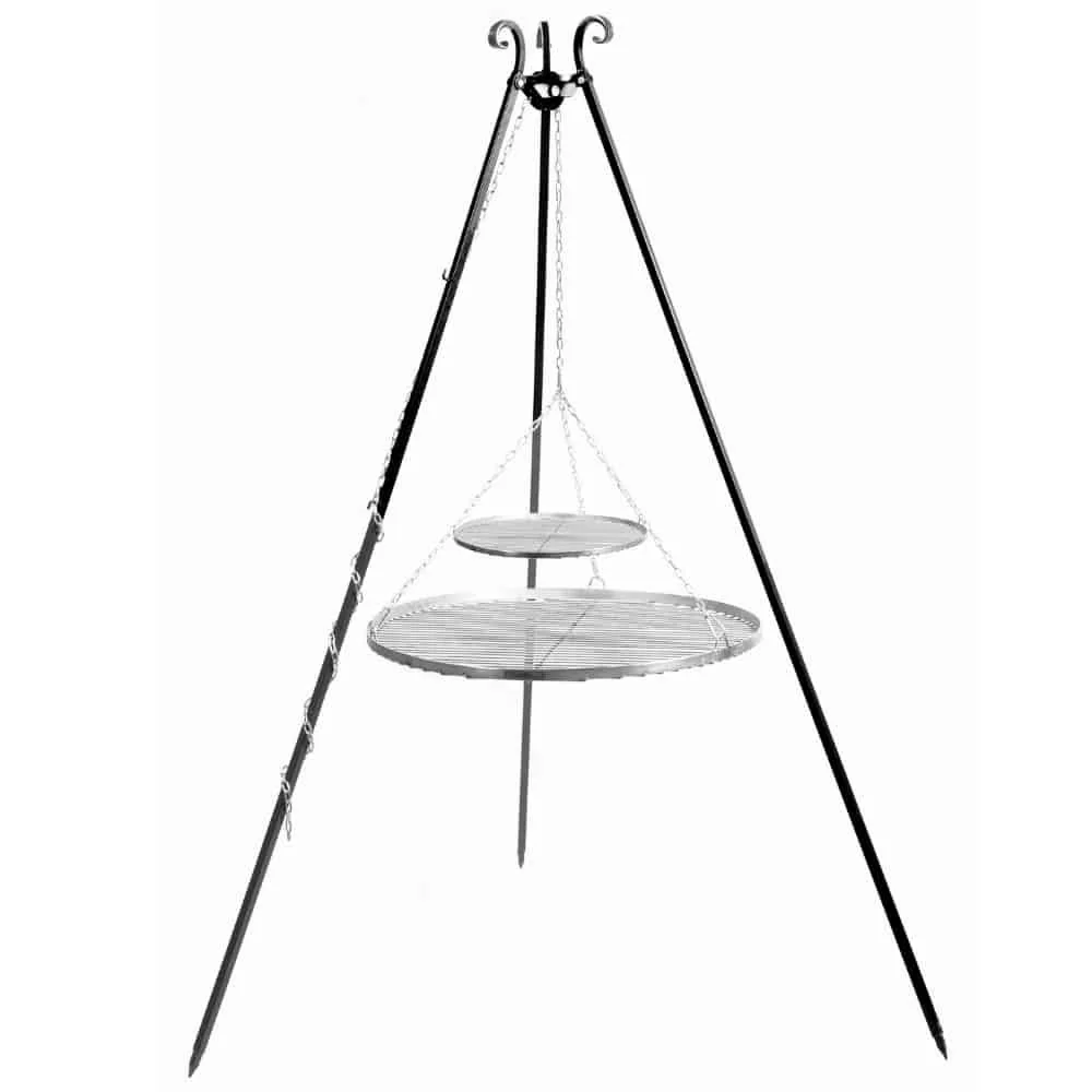 "Schwenkgrill Set, Dreibein, Doppelrost 80/40cm, Gríll Barbeque image"