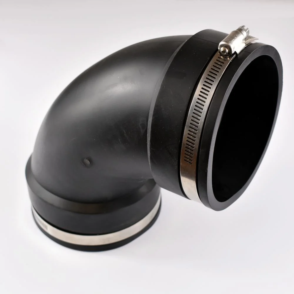 "Feistiú Píopa Solúbtha, Uillinn 90mm, Píopa PVC Elastomer image"