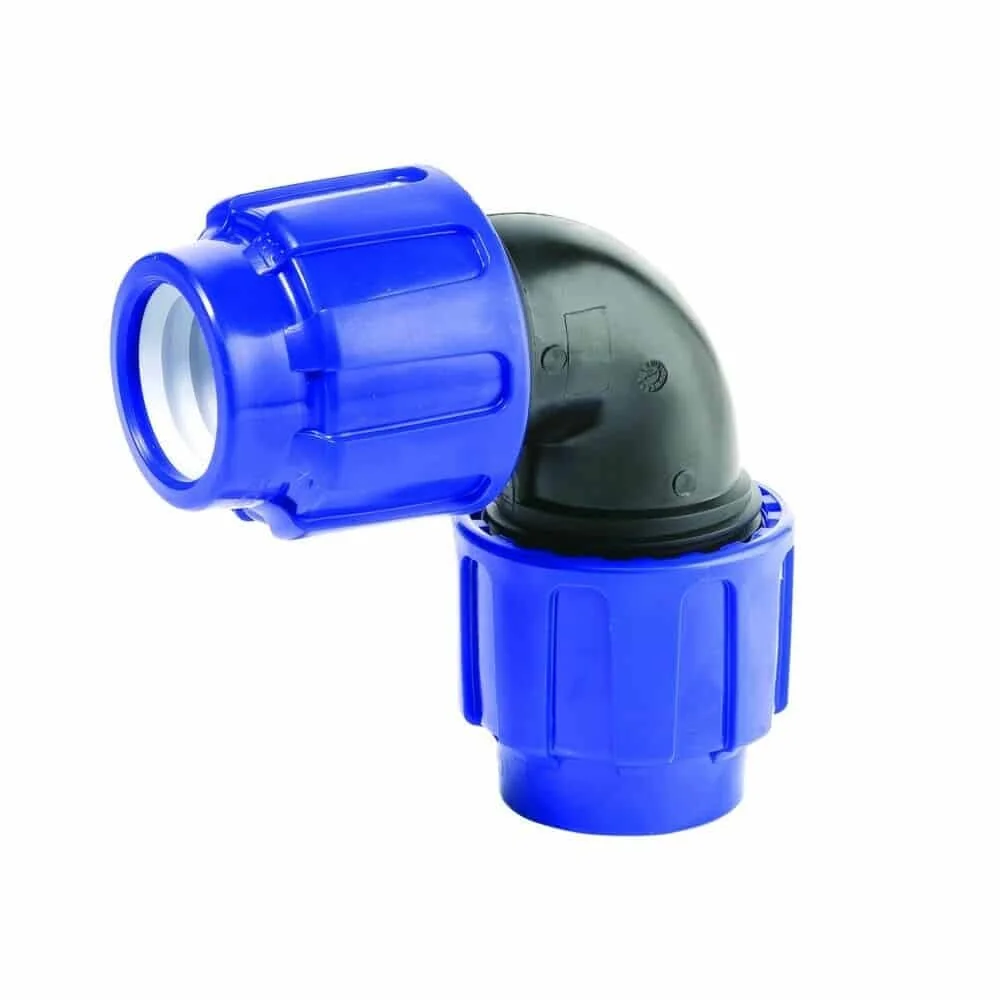 "Feisteas Comhbhrú Píopa PE, Uillinn 90° 32mm, Feistiú Clampála image"