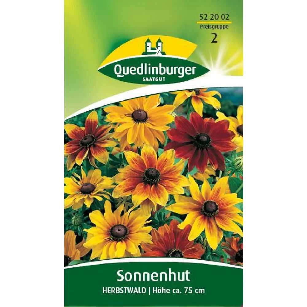 "Sonnenhut Herbstwald: Síolta Bláthanna Samhraidh Dathúla image"
