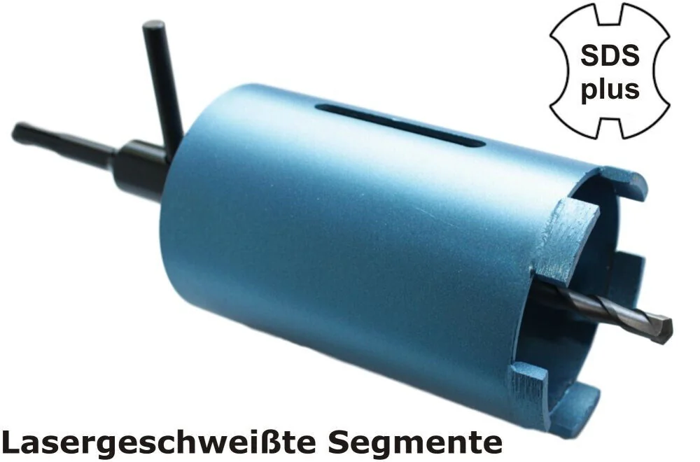 "Coróin Druileála Diamanta 82mm, Coróin Druileála Ballaí SDS Plus le Zentrierbohrer image"