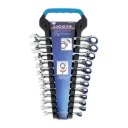 Sraith Sparán Ratchet, 12-Píosa, 8-19mm, 72 Fiacla, Inchúlaithe