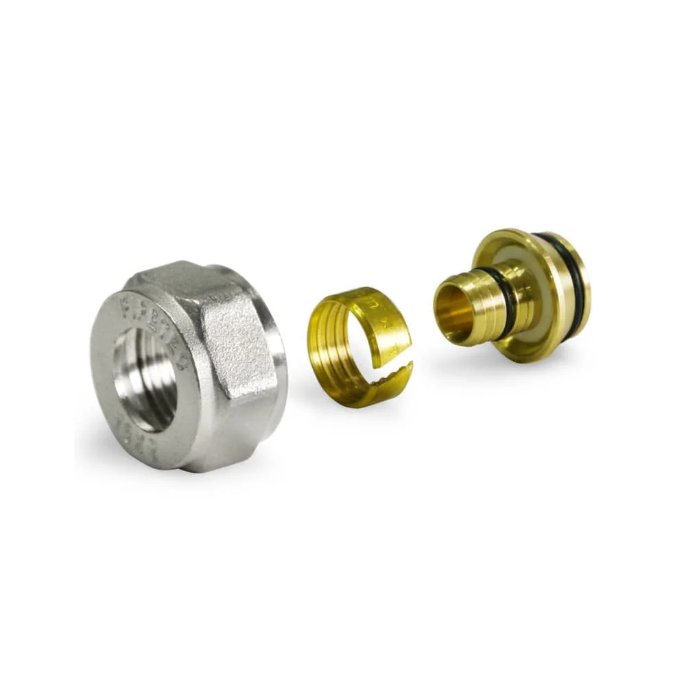 "3/4 Inch Brass Screw Fitting with Nut image"