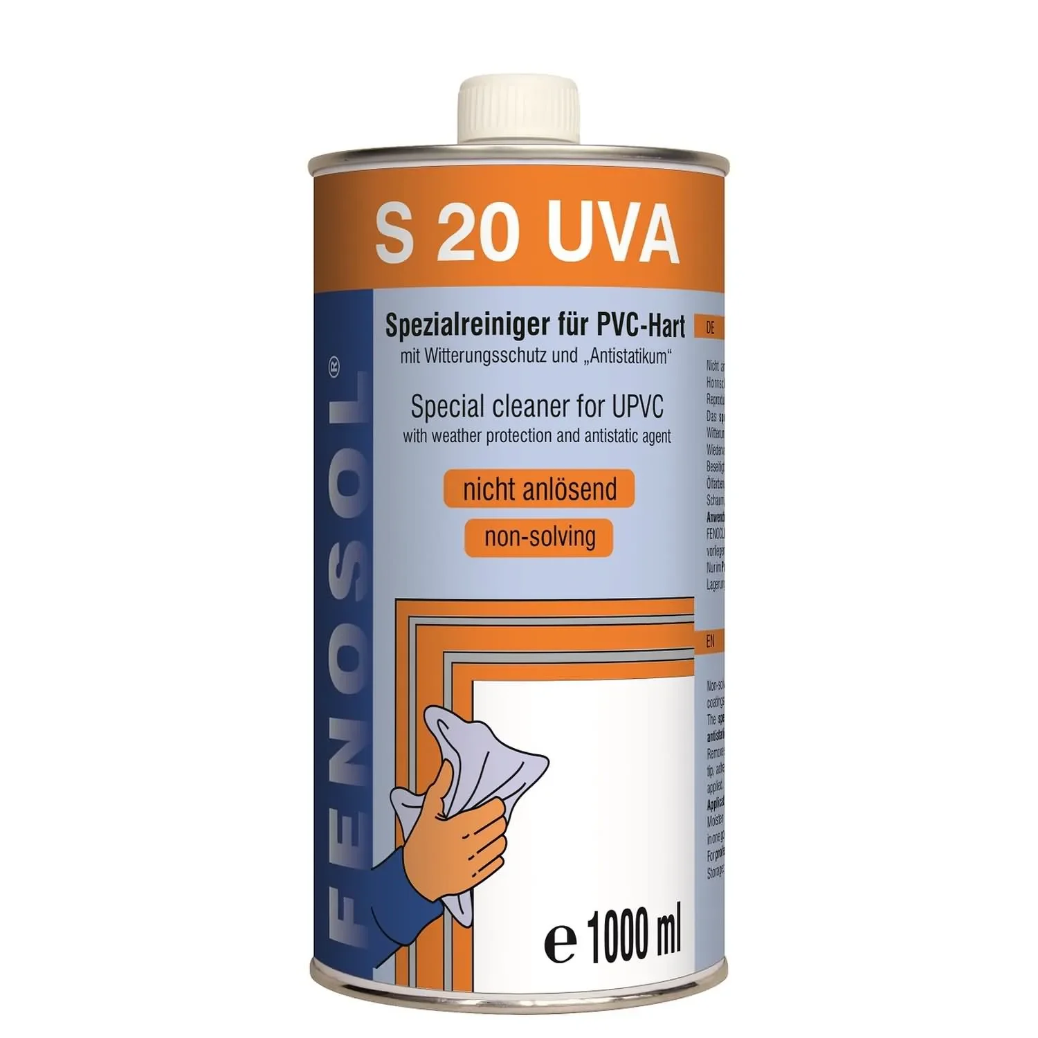 "Glanadh PVC, Fenosol S 20 UVA, Glantóir 1 Lítear, Neamh-tuaslagóir image"