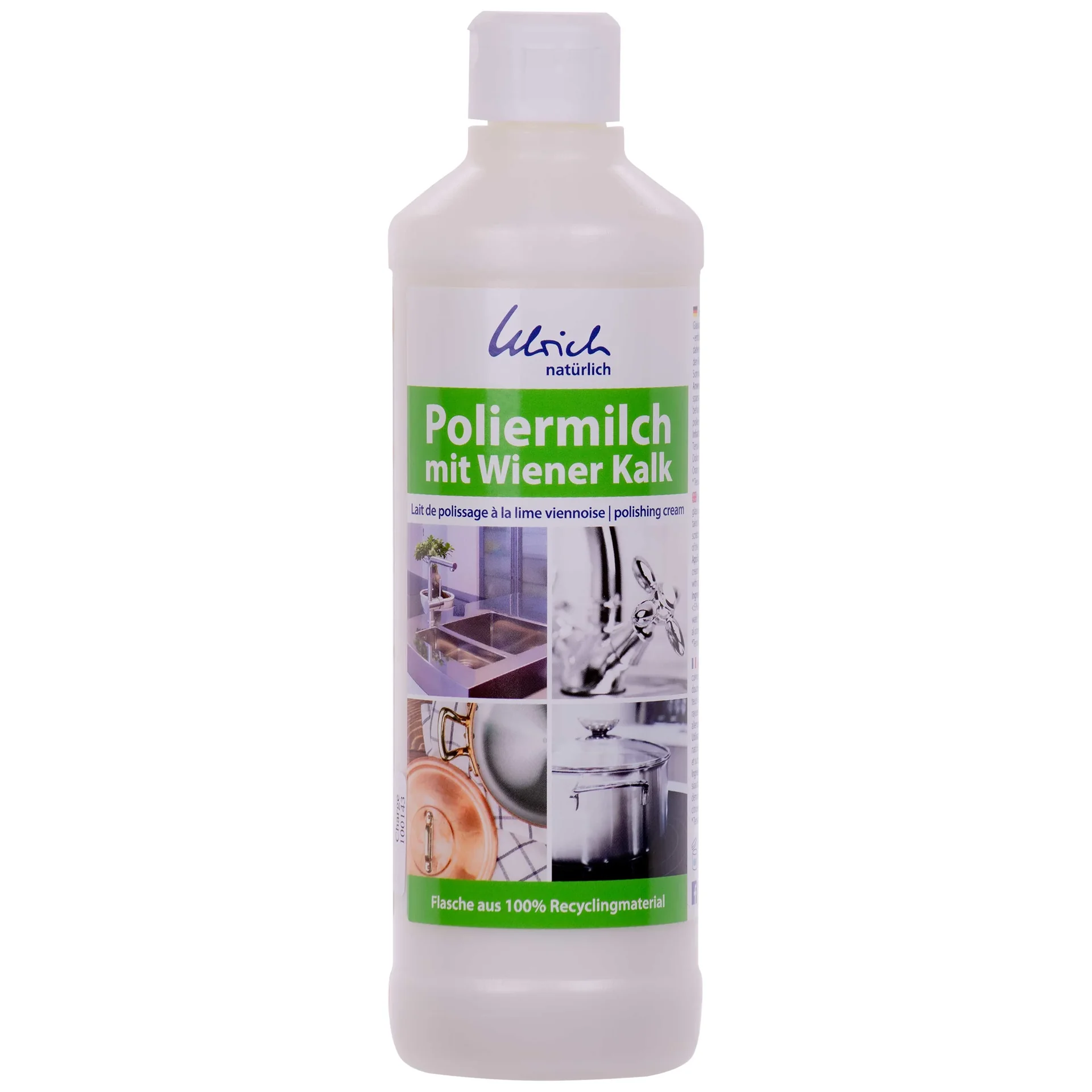 "Poliermilch 500 ml, Wiener Kalk, Glanadh nádúrtha, Táirge glantacháin image"