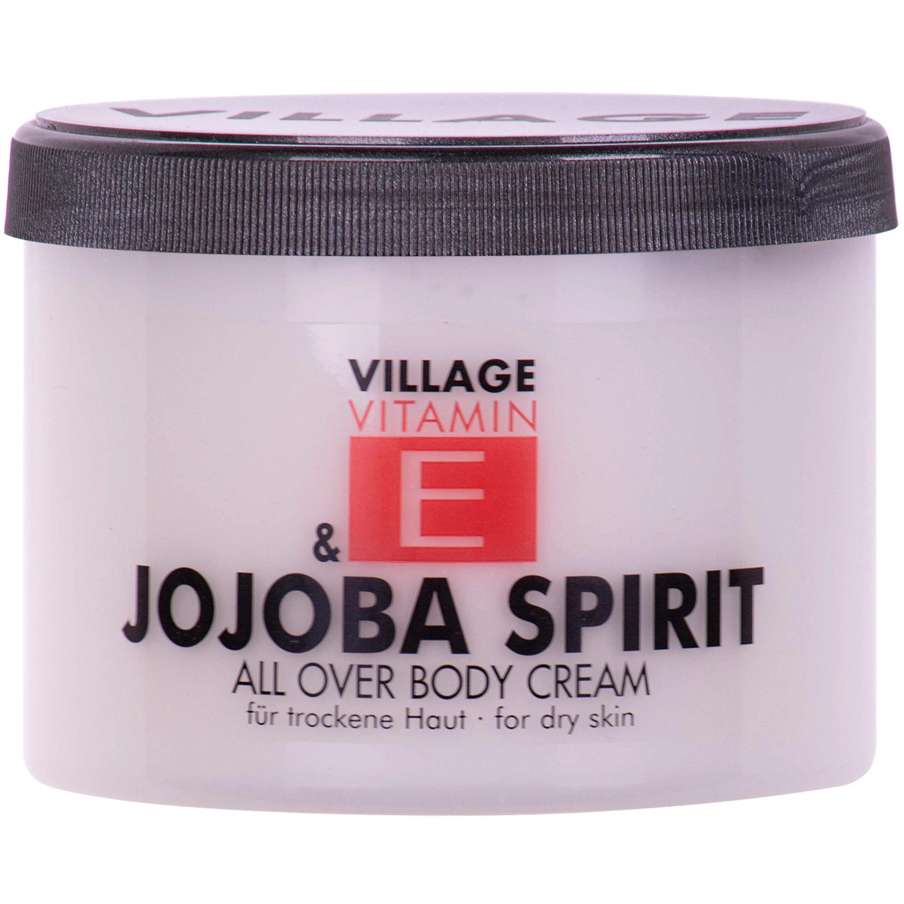 Uachtar coirp Vitimín E, Uachtar coirp Jojoba, 500ml, Lóiseadh coirp Vitimín E