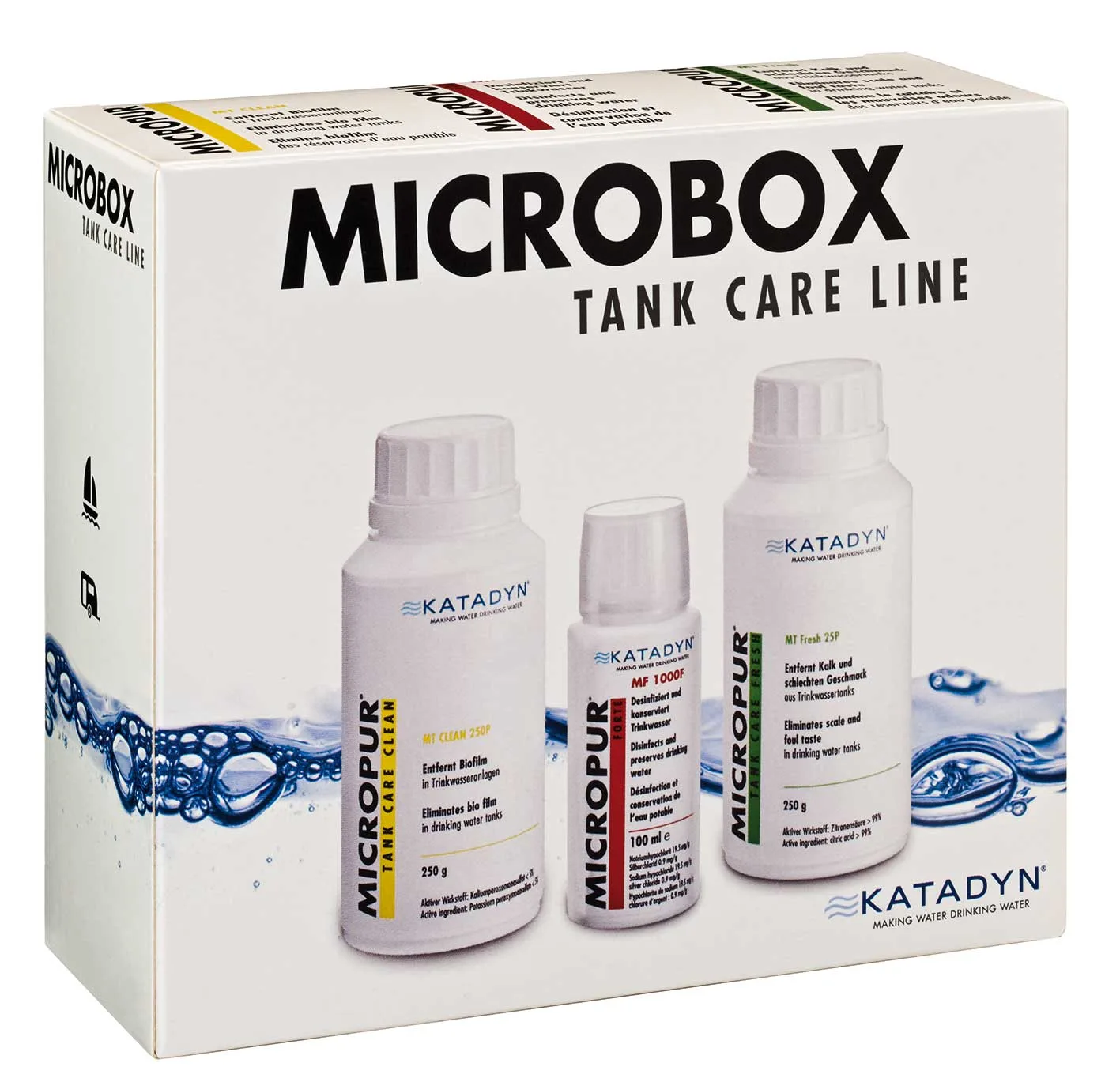 Glanadh umar uisce, Glanadh umar, Umar uisce a ghlanadh, Micropur Tankline MT Box 250MT Clean