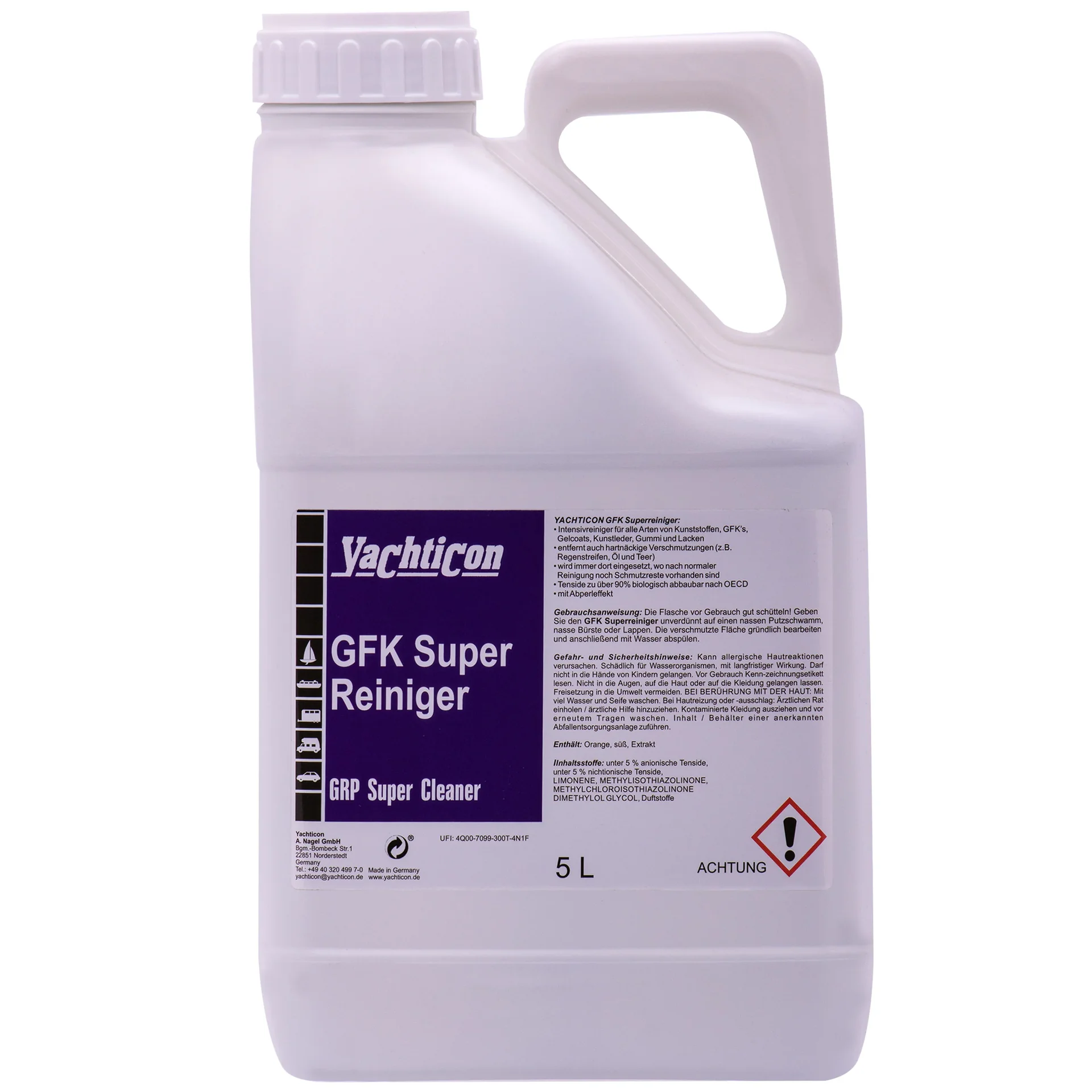 "Glanadhóir GRP, Glanadhóir Bád, 5 L Kanister image"